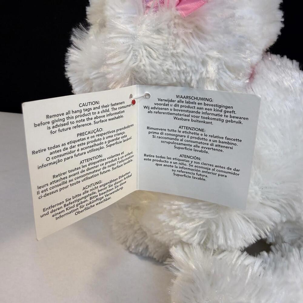 Russ Vintage Berrie MUFFIN Soft Plush Toy Puppy Dog ~ Pink Tip Ears & Bows ~ Tag - Picture 6 of 9